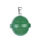 Creative UFO Planet Pendant | 20MM Natural Gemstone Necklace, Multi-Color Healing Crystal Jewelry