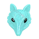 Hand Carved Natural Crystal Fox Head Pendant Spirit Animal Totem Healing Gemstone Ornament for DIY Necklace & Christmas Gift Home Decor