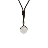 Natural Stone Ball Pendant Necklace 7 Chakra Healing Crystal Necklace Pendant Rope Necklace Handmade Crystal Charm Jewelry