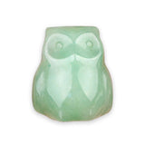 Hand Carved Natura Owl Gemstone Figurine 1.0Inch Animal Statue for Home Decor, Healing Crystals & Thoughtful Gifts