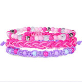 Stackable 3-Layer Summer Beach Bracelet - Colorful Seed Bead & Braided Cord Jewelry - Adjustable Friendship Gift