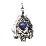 Dark Culture Silver Skull Fire Charm • Vintage Biker Flame Skeleton Replacement Pendant • Unisex Rocker Hip Hop Halloween Jewelry Gifts