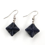 Fashion New Agate Crystal David Star Merkabar Pendulum Necklace Earrings Craft Gemstones For Decoration
