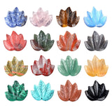 Hand Carved Natural Crystal Maple Leaf Pendant Charms Mixed Assorted Gemstone Pre-Drilled Leaf Beads for DIY Necklace Bracelet Jewelry Making