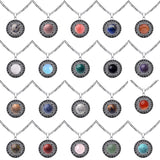 Retro Viking Rune Pendant Necklace - Stainless Steel Goldstone Amulet - Nordic Futhark Circle Jewelry for Men & Women