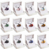 12x20MM Natural Stone Gourd Pendant Necklace in Gift Box Adjustable Healing Crystal Calabash Amulet
