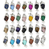 Silver Parrot Gemstone Pendant for DIY Making Jewelry #SP1764-Bird Animal Charms