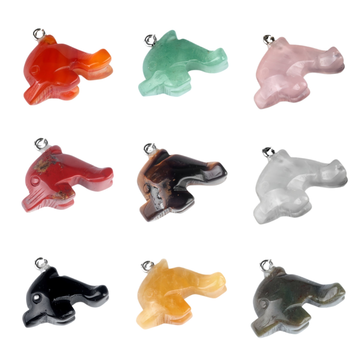 1.0Inch Dolphin Gemstone Pendant for Making Jewelry #SP2310S-25MM