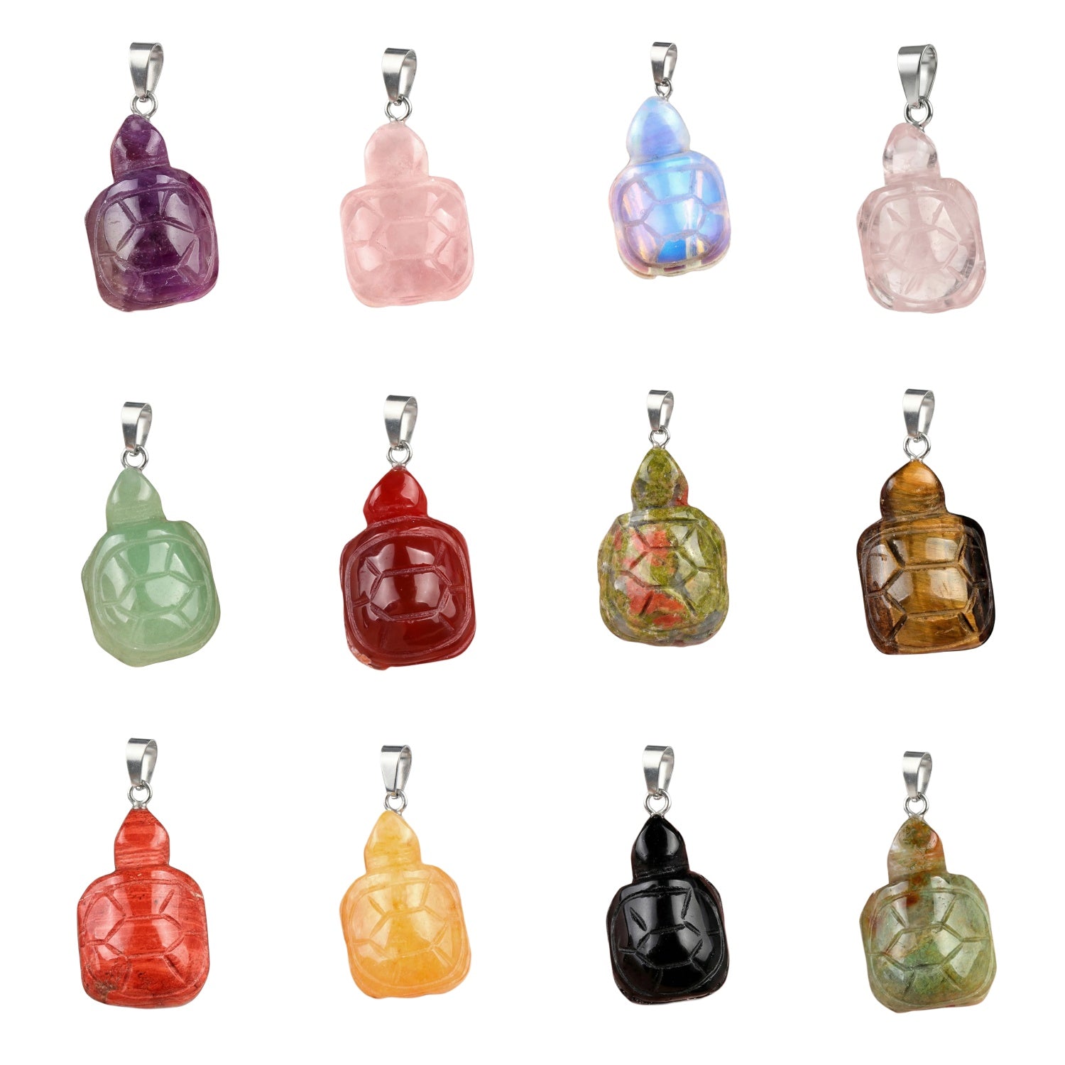 1.0Inch Tortoise Gemstone Pendant for Making Jewelry #SP2312S-25MM