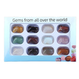 1.0 Inch Hand Carved Gemstone Lizard Figurine Animal Ornament 12PCS In Box for Home Office Desk Decor #SP2321-12PA