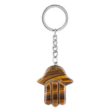 Crystal Hamsa Hand Keychain  Spiritual Protection Bag Pendant Charms Ornament KC0671