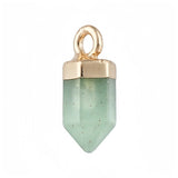 Mini Hexagonal Point Crystal Pendant Natural Stone Bullet Shape Charm for DIY Jewelry Making Necklace Earrings Supplies