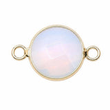 18mm Faceted Round Disce Connectors Charms with Double Loop For Jewelry Making #SP2050