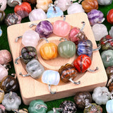 20mm Mini Crystal Pumpkin Pendant Gemstone Charm for Halloween Home office Decoration Handmade Craved