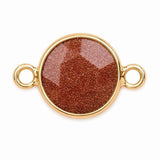 10mm Faceted Round Disce Connectors Charms with Double Loop For Jewelry Making #SP2050