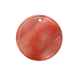 Flat Round Disc Gemstone Pendants with Silver Pinch Bail, Natural Crystal Coin Charms for DIY Jewelry Making, Wholesale Bohemian Stone Supply for Necklaces