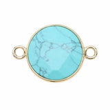 18mm Faceted Round Disce Connectors Charms with Double Loop For Jewelry Making #SP2050