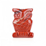 25mm Gemstone Owl Carving | Hand-Polished Crystal Animal Sculpture Home Decor Gift