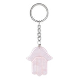 Crystal Hamsa Hand Keychain  Spiritual Protection Bag Pendant Charms Ornament KC0671
