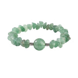 Natural Chip Gemstone Bracelet 12mm Optional Focal Round Bead Handmade Boho Stackable Healing Crystal Bracelet for Women #SB3159