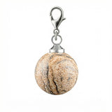 10MM Gemstone Round Ball Pendant Bag Charms for DIY Making Jewelry Silver Lobster Clasp Crystal Sphere Healing Chakra