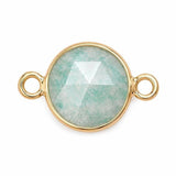 10mm Faceted Round Disce Connectors Charms with Double Loop For Jewelry Making #SP2050