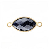Faceted Horse Eye Gemstone  Connectors Charms with Double Loops DIY Jewelry #SP2046