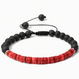 6MM/8MM Matte Black Onyx Bead Braided Bracelet Colorful Shell Heishi Disc Adjustable Woven Bracelets Women Boho Jewelry #M028SB3149