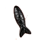 Handmade Craved Sculpted Fish Gemstone Pendant for Making Jewelry 15x40mm Stone Charm