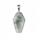 Handcrafted Healing Crystal Coffin Pendant - Unique Wiccan & Spiritual Jewelry Gift #SP1378