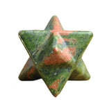 Mini Merkabah Energy Balance Stones, 20mm Polished Healing Quartz Crystals Talisman, Wicca Spiritual Protection Pocket Palm Stone