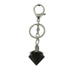 Orgone Crystal Faceted Cone Keychain, Sacred Tree of Life Charm, Genuine Stone Chip Resin Amulet Keyring Accessory for Men & Women