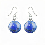 Women Gemstone Balls Drop Earring Healing Chakra Crystal 10MM Beads Dangle Earrings