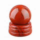 Natural Crystal Sphere 25mm Polished Gemstone Ball With Matching Stone Base Healing Crystal Ball for Home Decoration Chakra