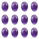 12PCS Natural Stone Large Hole Barrel Beads 18x13mm, Polished Gem Drum Beads for Bracelet Necklace