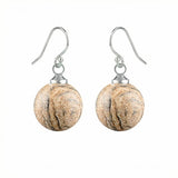 Women Gemstone Balls Drop Earring Healing Chakra Crystal 10MM Beads Dangle Earrings