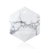 22mm Faceted Hexagon Natural Stone Pendants Healing Crystal Charm for DIY Necklace Jewelry Making Accessories Wholesale