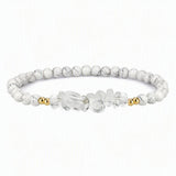 4mm Natural Gemstone Round Bead Stretch Bracelet With Clear Quartz Chip Crystal & Gold Spacers Unisex Healing Stackable Wristband Multi‑Stone Gift #SB3144