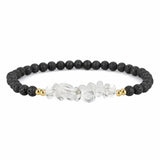4mm Natural Gemstone Round Bead Stretch Bracelet With Clear Quartz Chip Crystal & Gold Spacers Unisex Healing Stackable Wristband Multi‑Stone Gift #SB3144