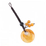 30MM Crystal Donut Keychain – Elegant Gemstone Bag Charm & Key Accessory