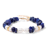 Wholesale Natural Gravel Stone Freshwater Pearl Bracelet Multi Color Crystal Beaded Bracelet Jewelry Gift for Women #SB3136