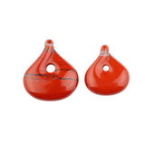 23MM/28MM Natural Twisted Teardrop Gemstone Pendant Handmade Craved Healing Crystal Donut Charm for DIY Jewelry Making