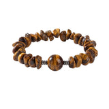 Natural Chip Gemstone Bracelet 10mm Optional Focal Round Bead Handmade Boho Stackable Healing Crystal Bracelet for Women #SB3159