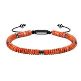 6MM Natural Stone & Hematite Disc Bead Adjustable Bracelet Macrame Slide Closure Unisex Healing Crystal Jewelry Men Women #SB3154