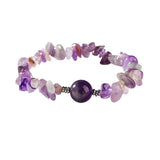Natural Chip Gemstone Bracelet 10mm Optional Focal Round Bead Handmade Boho Stackable Healing Crystal Bracelet for Women #SB3159