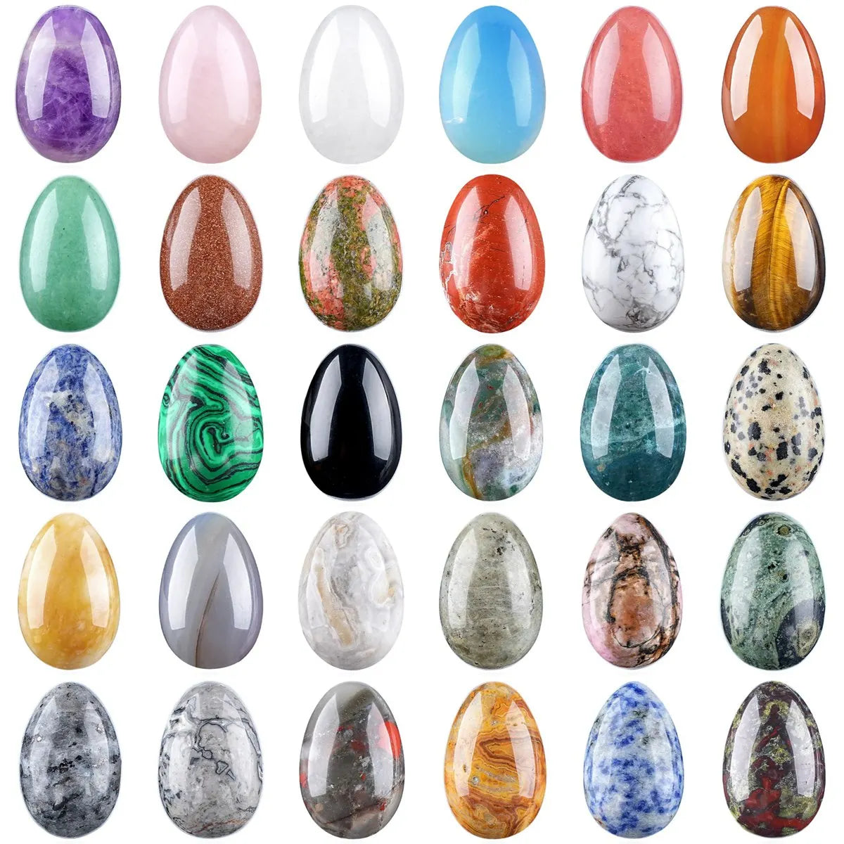20x30mm Oval Shaped Gemstone Crystals Are Mostly Used for Crystal Healing Easter Decoration and Hand-held Toys