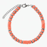 Natural Stone Disc Bead Silver Plated Bracelet Adjustable Chain Heishi Wheel Bead Gemstone Bracelet for Women #SB3142