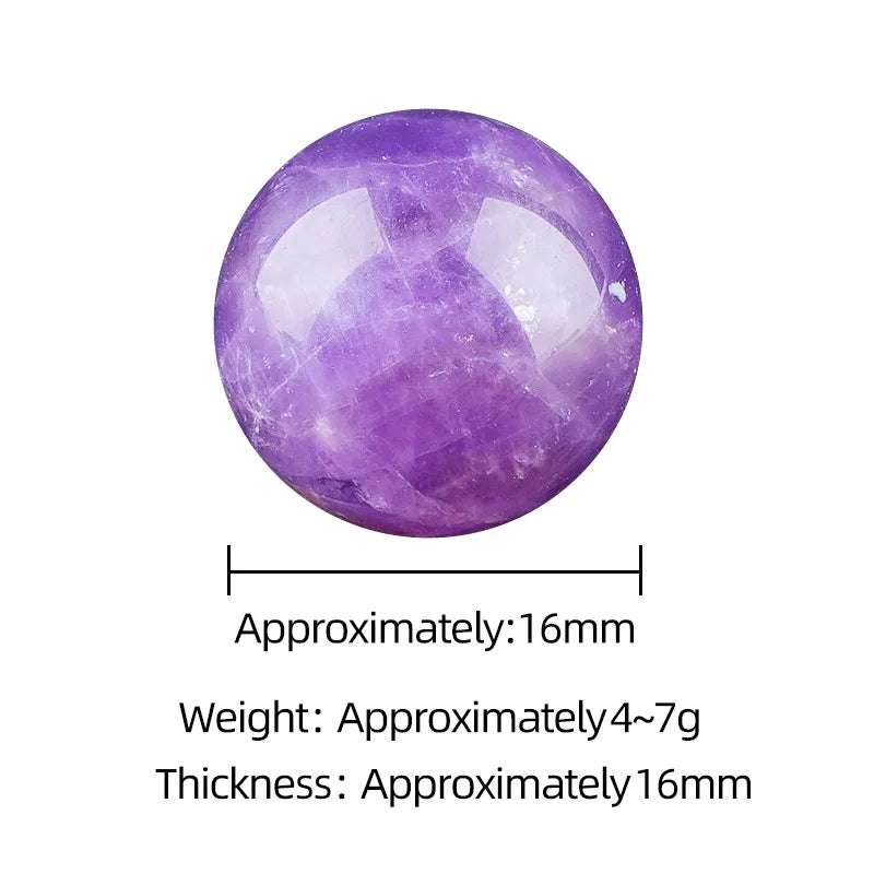 Polished 16mm Crystal Sphere — Your Pocket-sized Chakra Healing Companion Meditation and Chakra No Drilled Hole