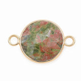 18mm Faceted Round Disce Connectors Charms with Double Loop For Jewelry Making #SP2050
