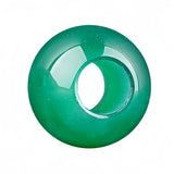 12mm Round Natural Gemstone Large Hole Beads, 5mm Big Hole Polished Stone Ball Beads for DIY Jewelry Making